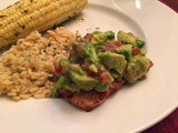 145.6...Chili Marinated Grilled Chicken Breasts with Avocado Salsa