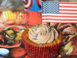 Muffins Avengers aux Fruits Confits Topping Kinder