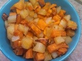 Easy grilled sweet & Yukon Gold potatoes