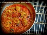 Chicken Urundai Kuzhambu / Chicken Balls with Curry