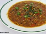 Supa de linte verde cu rosii si arome indiene