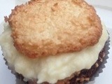Coconut & Chocolate Cupcakes with a mini Macaroon
