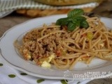 Zapečene špagete sa mesom i čeri paradajzom