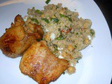 Chicken with a Quinoa & Garbanzo Bean Salad