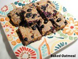Cinnamony Baked Oatmeal Bars with Blueberries