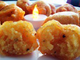 Poornam Boori (Stuffed Yellow Split Pea Sweet Dumplings) with Pongu Boori (Spicy Dumpling)