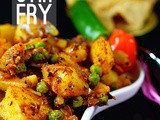 How To Make Aloo Matar Dry Sabji | Sookha Aloo Matar Recipe | Potato Peas Stir Fry
