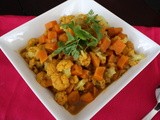 Sweet Potato and Cauliflower Curry with Pav Bhaji Masala