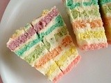 Rainbow cheesecake .. 彩虹乳酪蛋糕