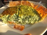 Mediterranean spinach souffle' in filo pastry