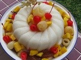 Almond Jelly Cake With Mixed Fruit