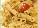 Cheesy Pasta with Eggplant and Tomatoes