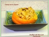 My Meatless Mondays - Acorn Squash Stuffed with Dried Cranberries and Orange
