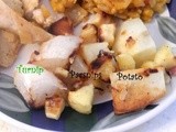 My Meatless Mondays - Roasted Parsnips, Turnips & Potatoes