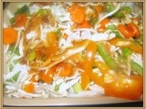 Peanut Buttery Noodles with Sesame Seeds