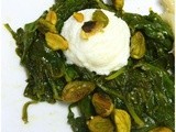 Spinach with Pistachios and Ricotta - Yotam Ottolnghi