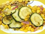 Zucchini with Corn Mustard Sauce