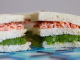 Double decker tricolour sandwich