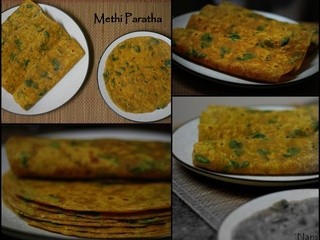Methi Paratha | Fenugreek Leaves Indian Bread