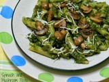 Spinach & Mushroom Pasta | 20-mins meal idea