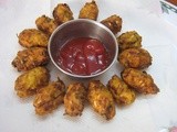 Cabbage pakoda (with leftover rice)