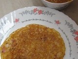 Corn uttappam / cholam uttappam