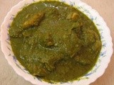 Green chicken curry / Kerala style green chicken curry / Kerala chicken curry / Coriander chicken curry