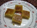 Honey drizzled semolina cake