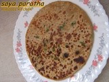 Soya stuffed paratha / stuffed paratha / soya capsicum paratha