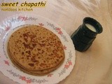 Sweet chapati / sweet paratha / Coconut stuffed sweet chapati