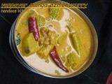 Vanpayar manga ozhichu curry / vellapayar manga curry / black eyed beans mango curry