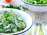 Cucumber salad with fancy nut dressing, day 11
