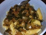 Pasta with braised kale