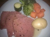 Slow cooked Corned Beef in ginger beer