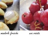 Penne integrali all'uva rosata, mandorle fresche e semi di papavero