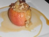 Maple Baked Apples stuffed with stewed apples and pecans
