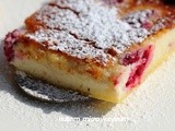 Frambozen en witte chocolade gebak