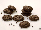 Fudge Cookies / Eggless Chocolate Fudge Cookies