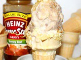 ~Brown Gravy Ice Cream… with potato chip cone