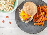Mango and cabbage beef burgers