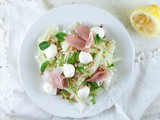 Pearl couscous, mozzarella and fennel salad