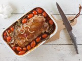 Veal roast with tomatoes and rosemary