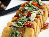 Panisse with Garlic-Ginger Sauce