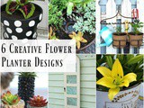 6 Creative Flower Planter Designs + Funtastic Friday 124 Link Party