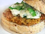Curried Red Lentil Burgers