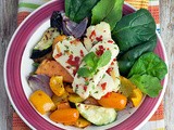 Mint & Chilli Haloumi with Roast Vegetable Salad