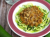 Spiralised Zucchini Noodles with Bolognese