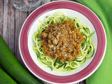 Spiralised Zucchini Noodles with Bolognese