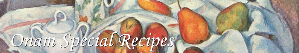 Very Good Recipes - Onam Special Recipes