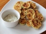 Crispy Baked Zucchini Bites with Dill Dip (gluten free)